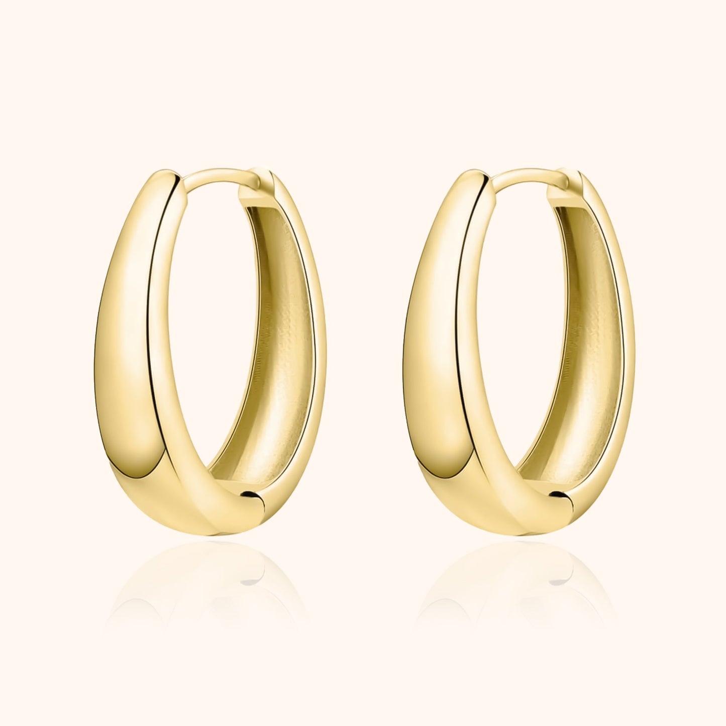 Aretes Aros Oval