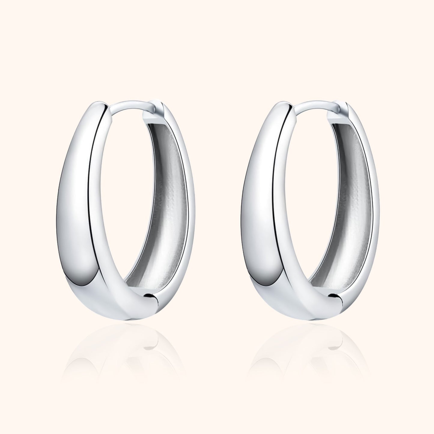 Aretes Aros Oval