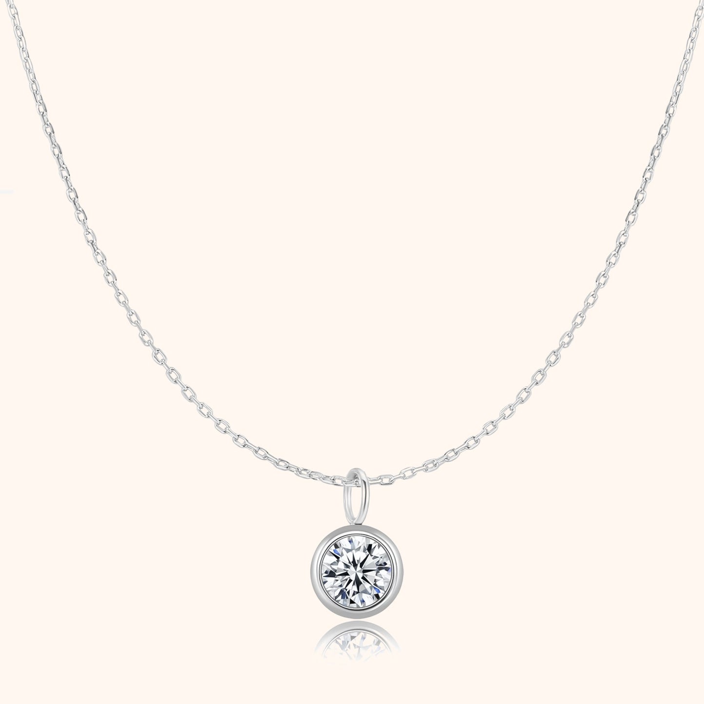 Collar Zirconia Círculo