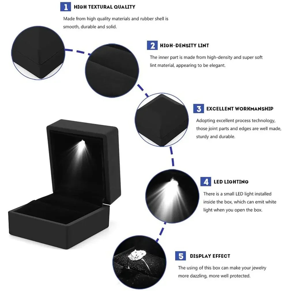 Caja Regalo Anillo con Luz