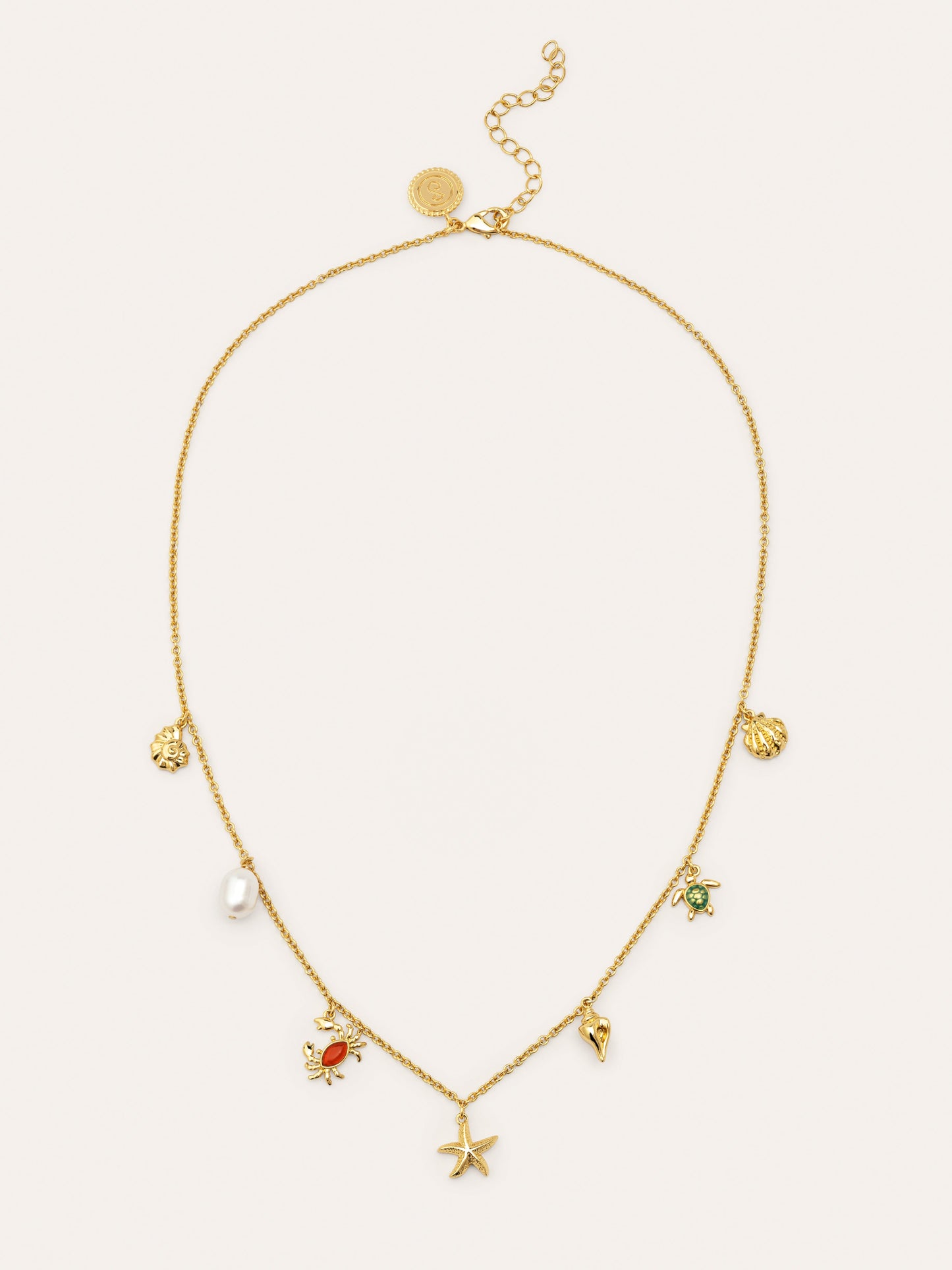 Collar Multicharms Seaside Baño Oro