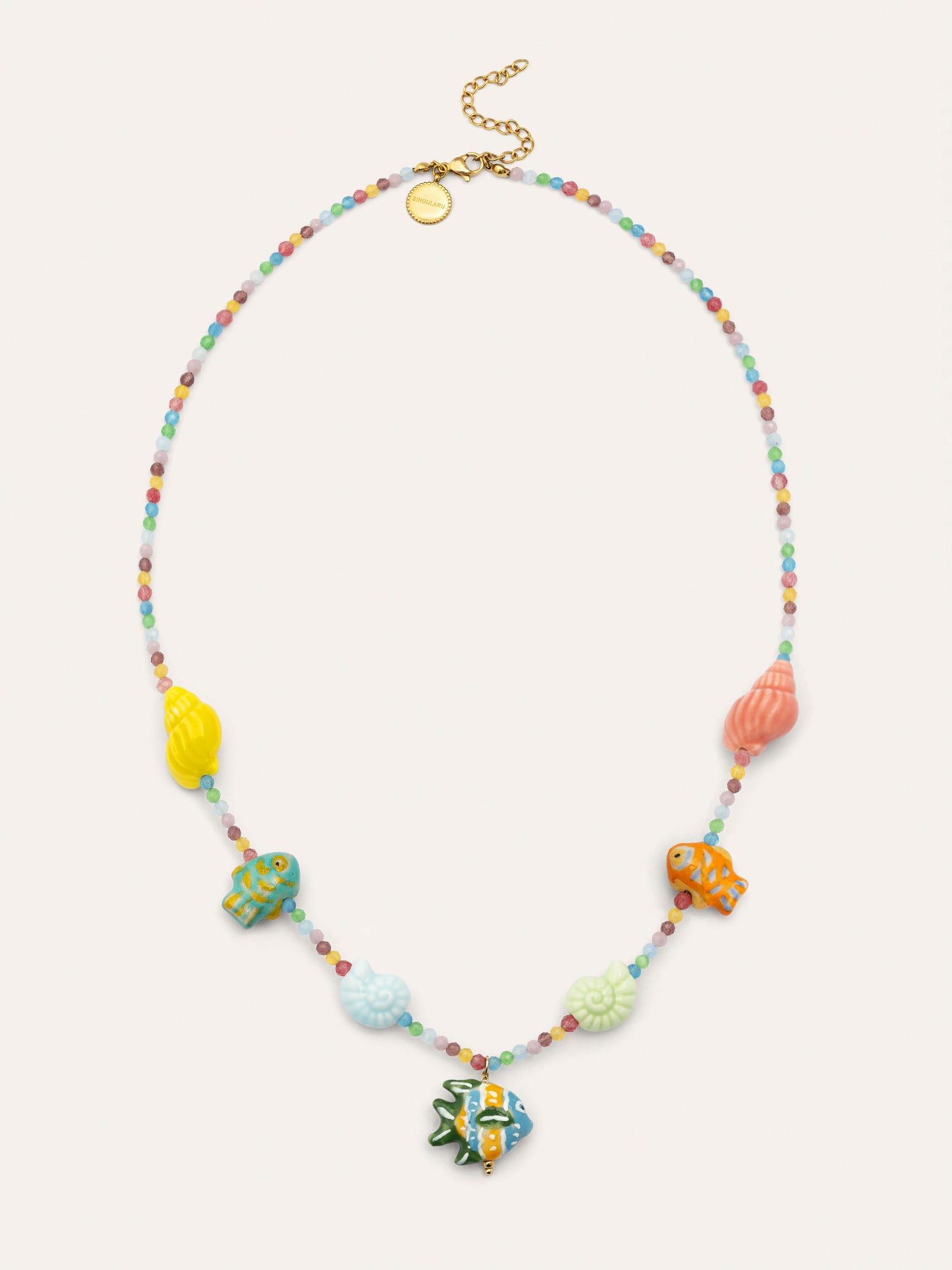 Collar Reef Acero Baño Oro