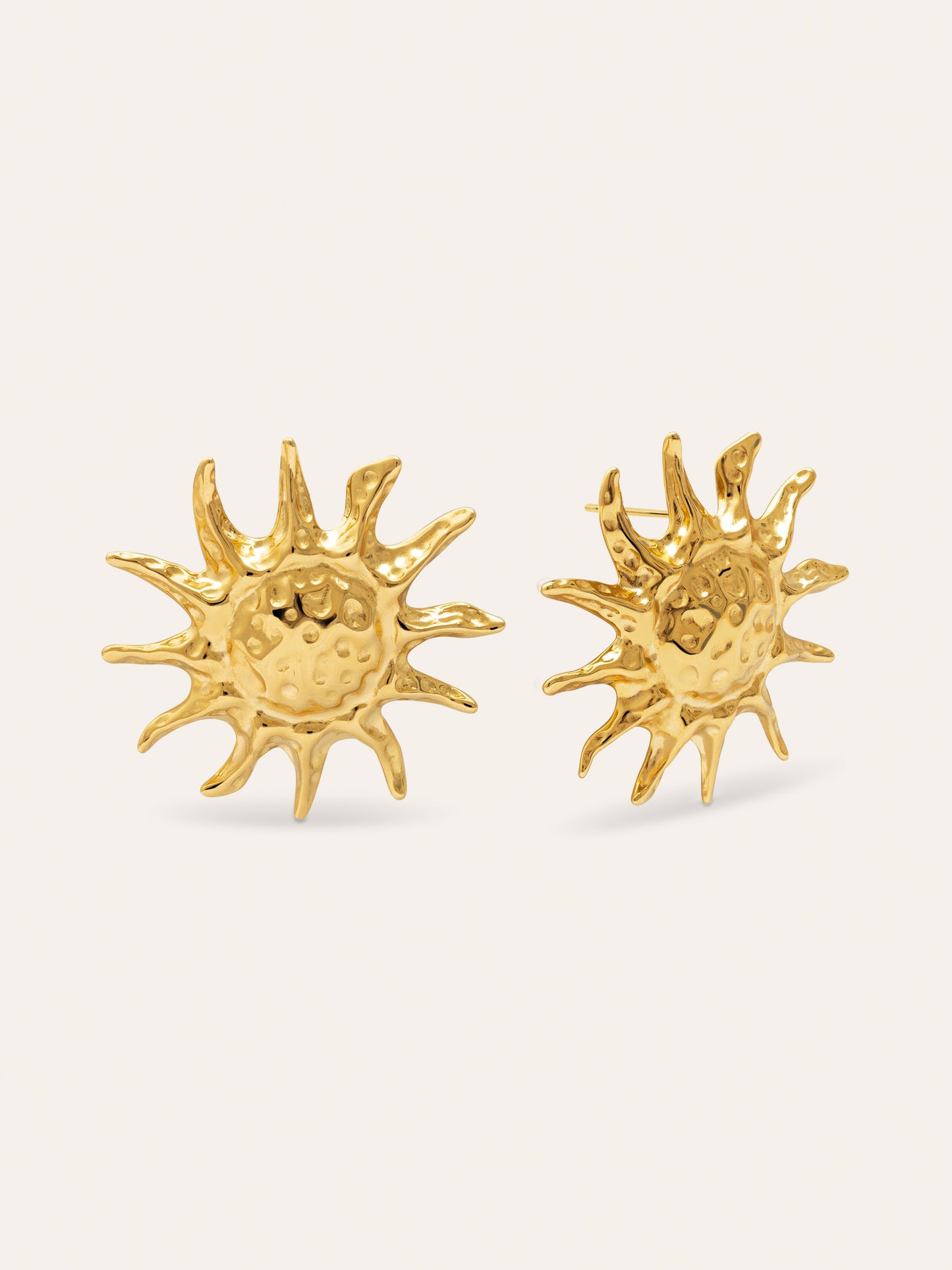 Pendientes Sun Light Acero Baño Oro