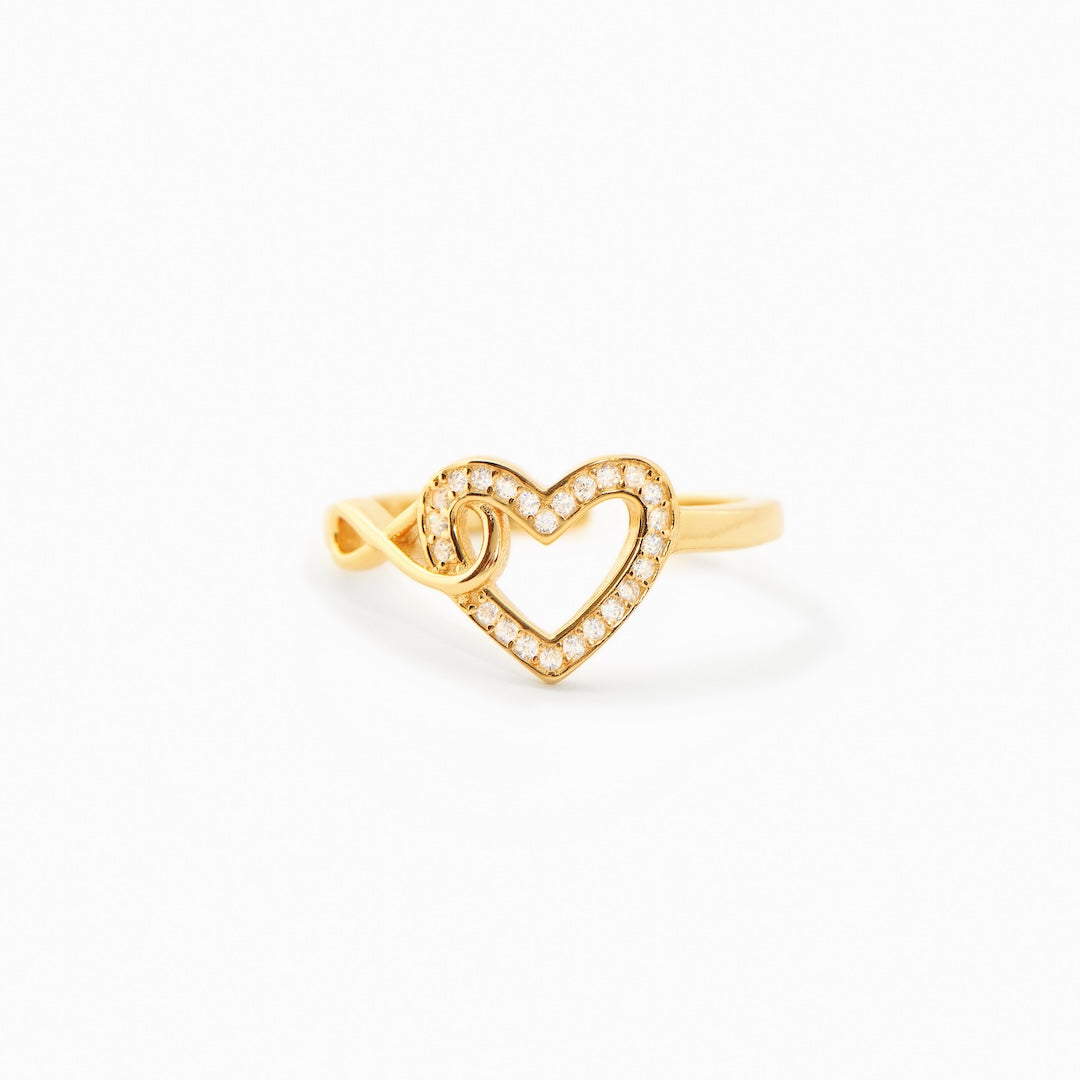 ANILLO CORAZÓN INFINITO