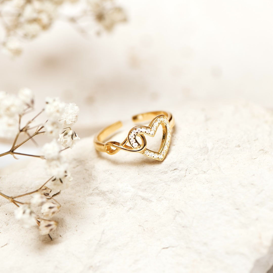 ANILLO CORAZÓN INFINITO