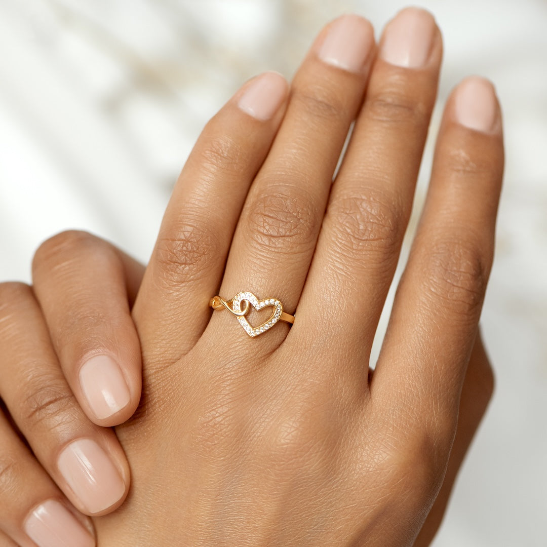ANILLO CORAZÓN INFINITO
