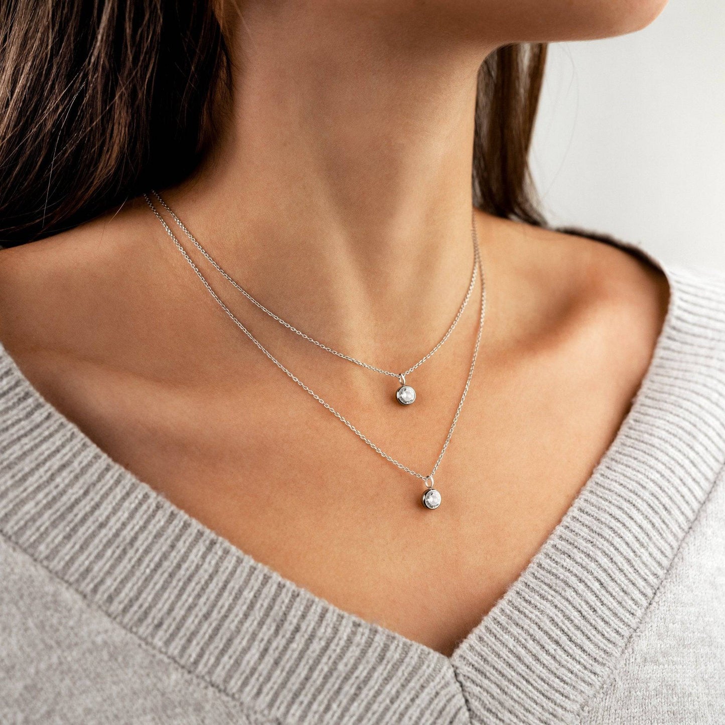 Collar Zirconia Círculo