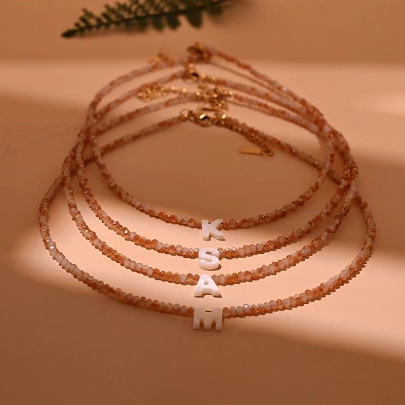 Collar Cuentas Letter