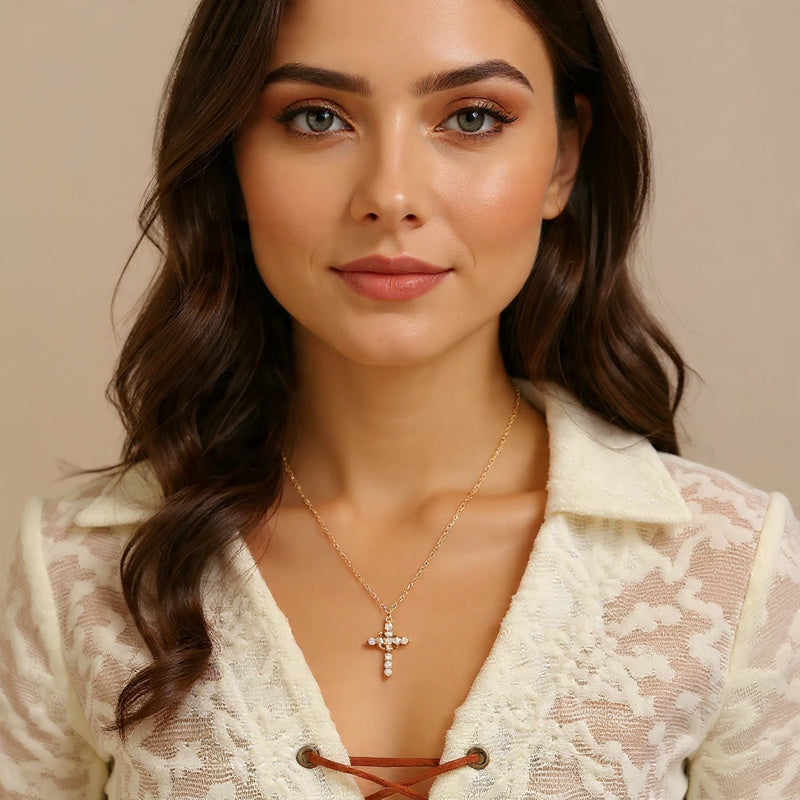Collar Cruz Coronada