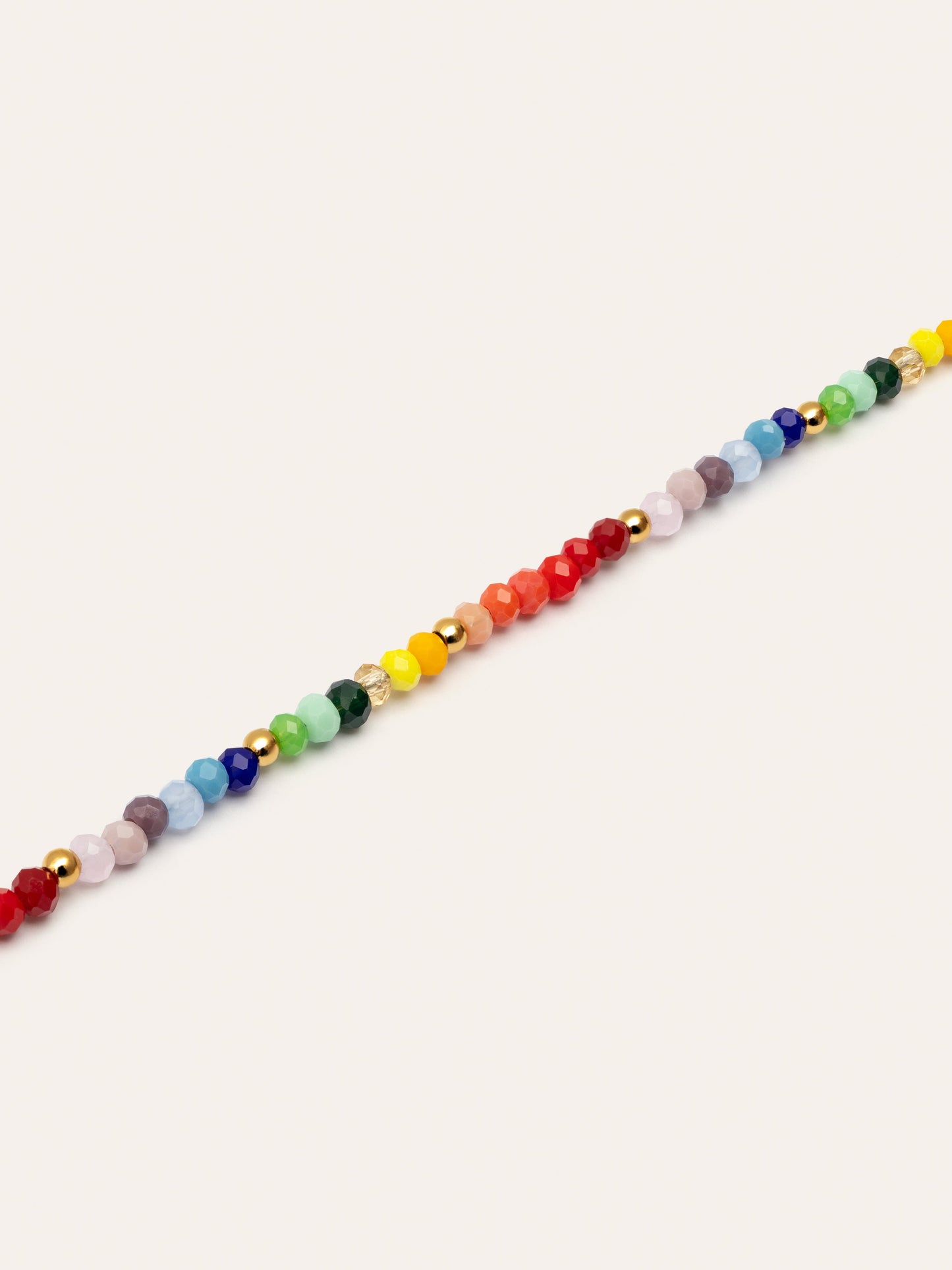 Collar Crystals Rainbow Acero Baño Oro