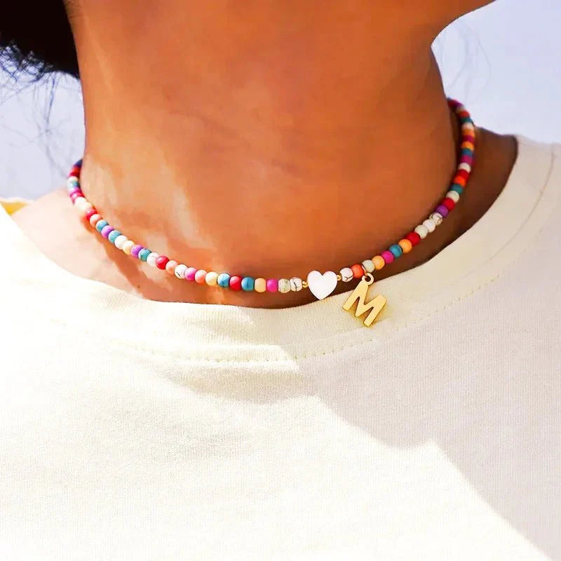 Choker inicial con cuentas