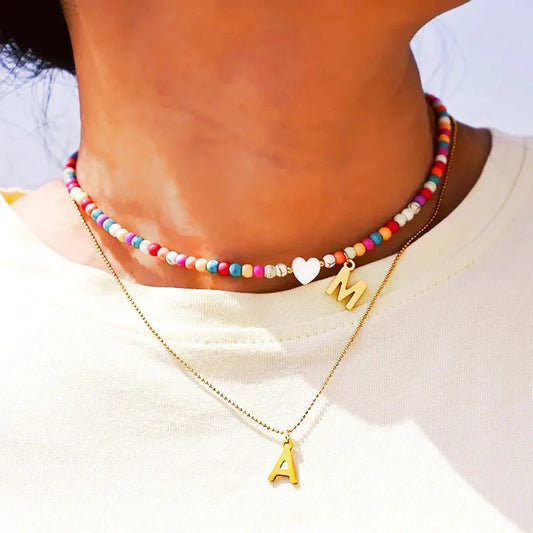 Choker inicial con cuentas